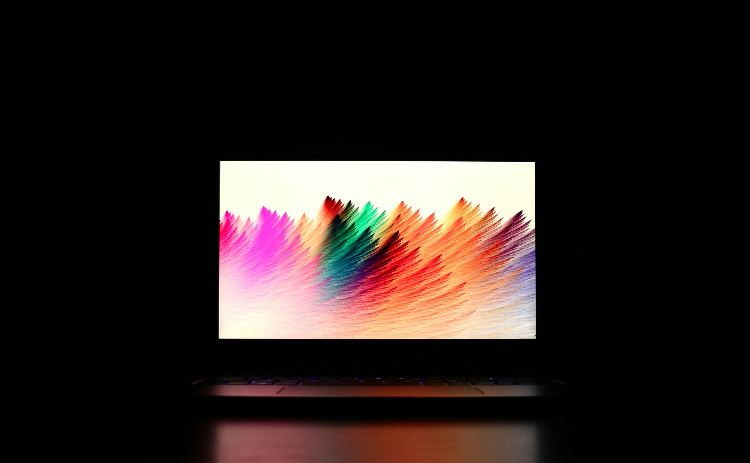 vibrant laptop display